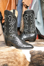 Load image into Gallery viewer, Justin Full Quill Ostrich 11D Black