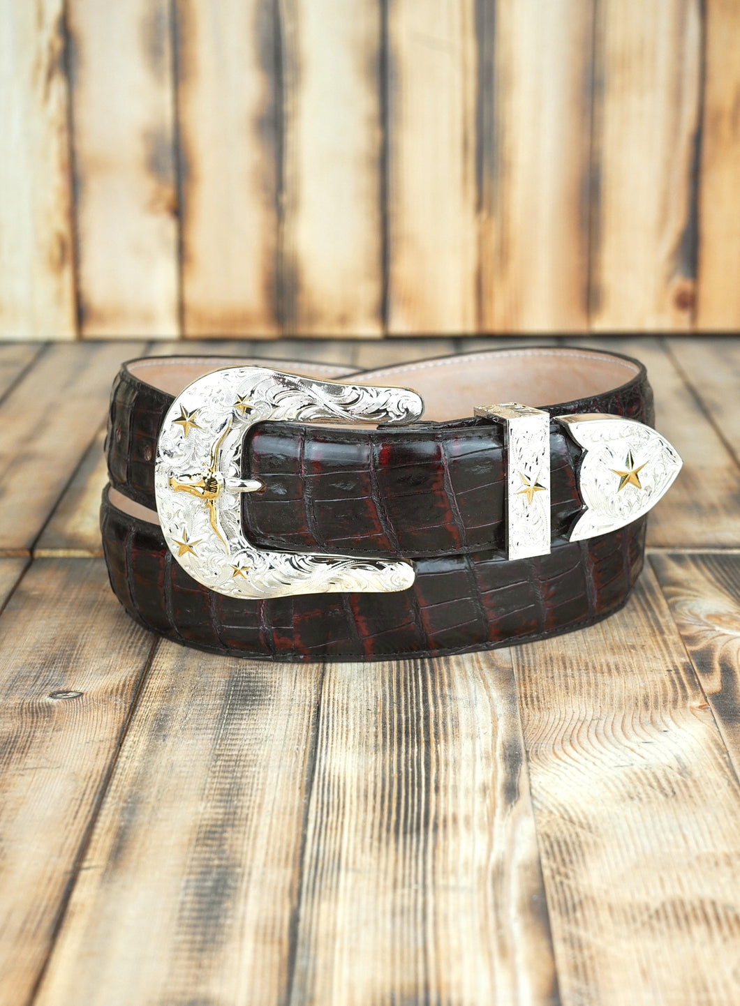 Black Cherry Caiman Belly 40
