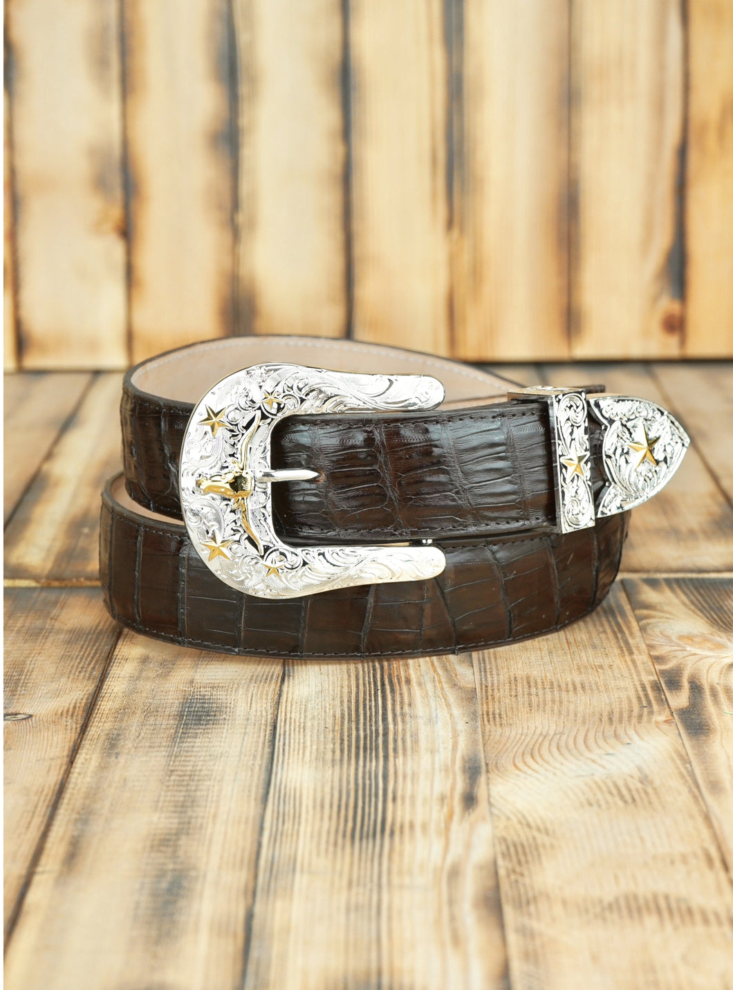 Chocolate Brown Caiman Belly 38