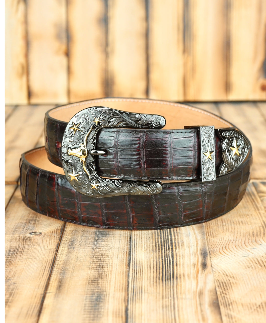 Black Cherry Caiman Belly 40