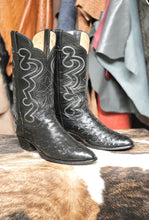 Load image into Gallery viewer, Justin Full Quill Ostrich 11D Black
