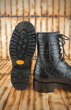 Load image into Gallery viewer, Rare Black Jack American Alligator Laced Up Boots 11D
