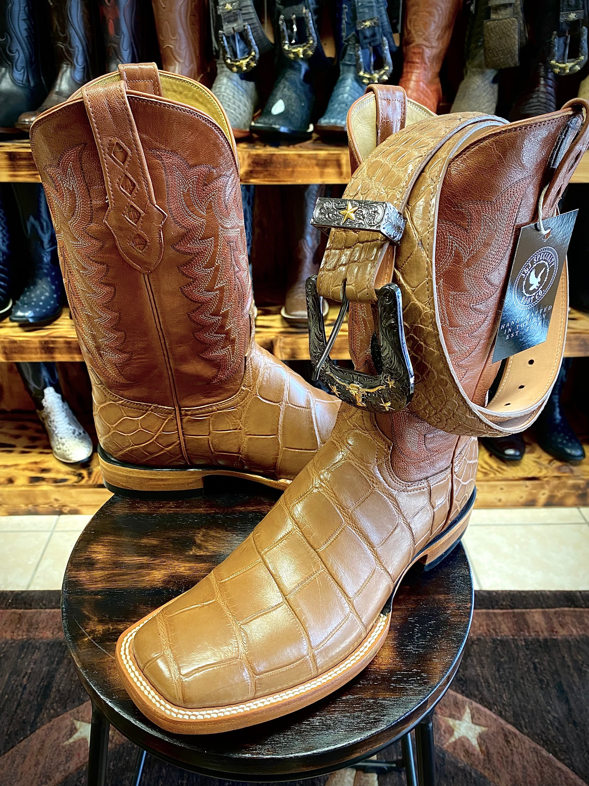 Honey Gator Belly 10.5EE J J Specialty Boot Co